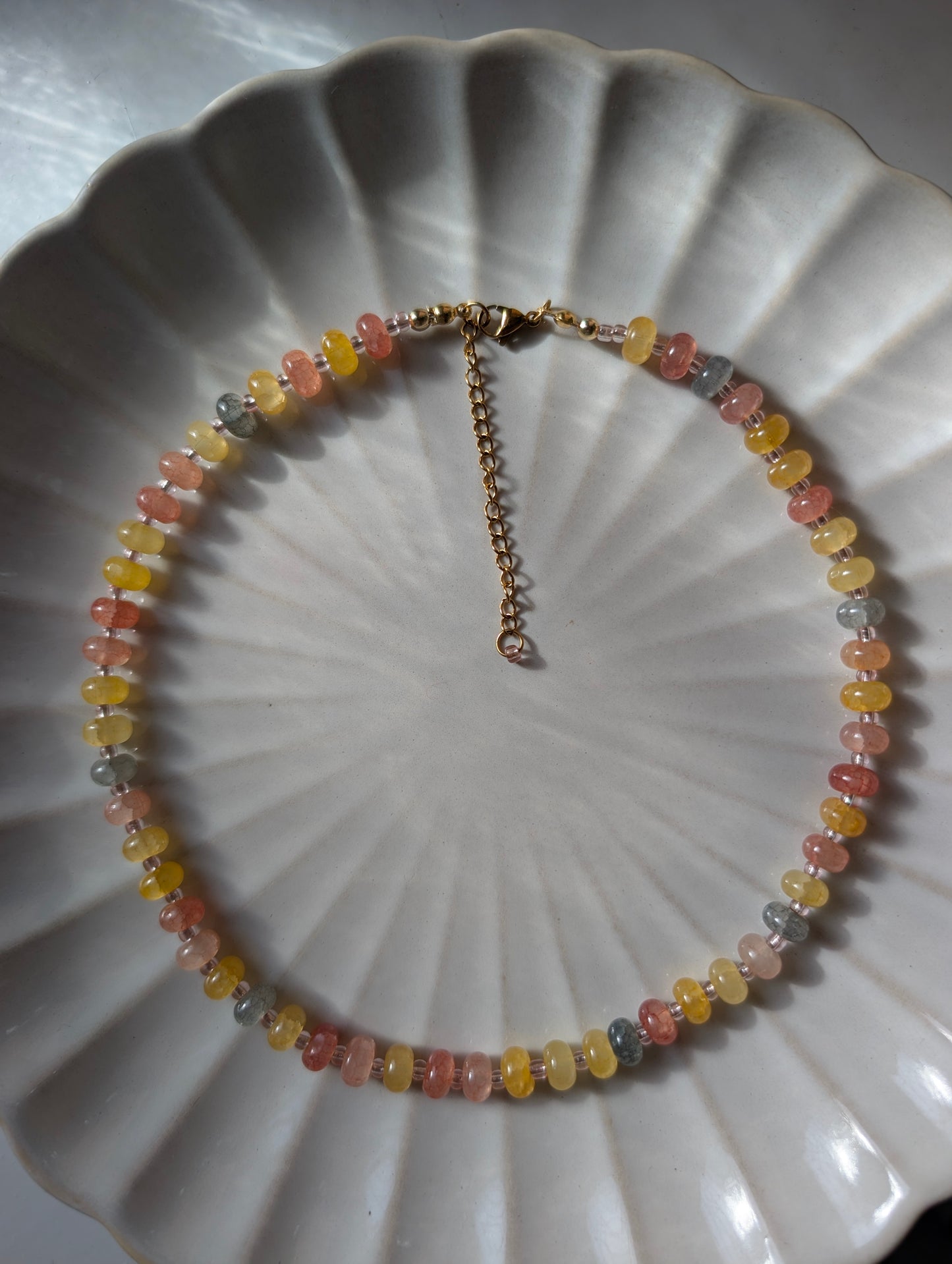 Sunrise Multicoloured Natural Stone Necklace