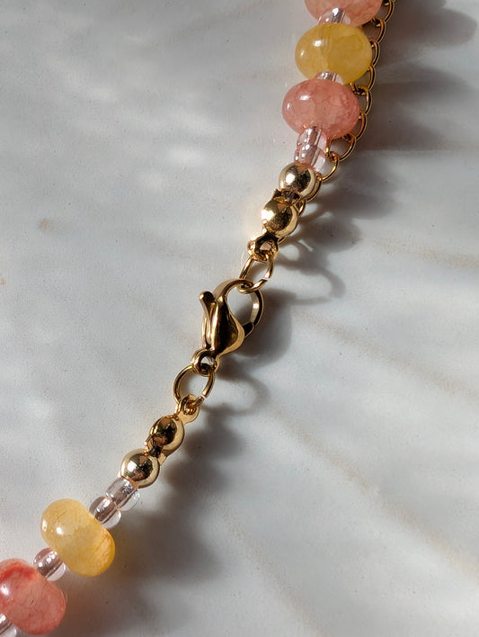 Sunrise Multicoloured Natural Stone Necklace