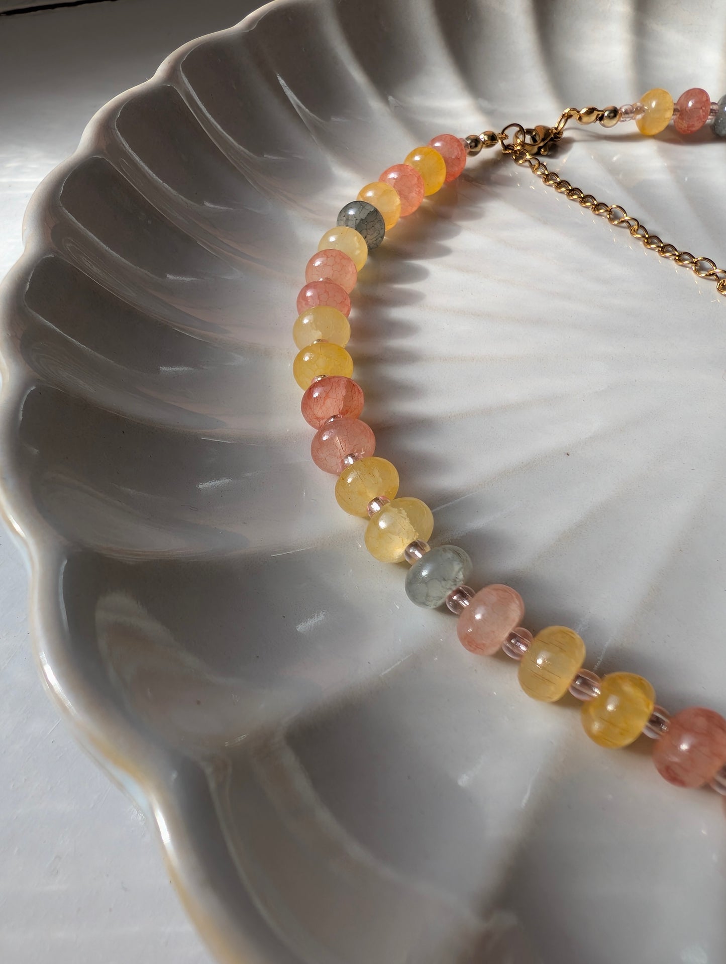 Sunrise Multicoloured Natural Stone Necklace