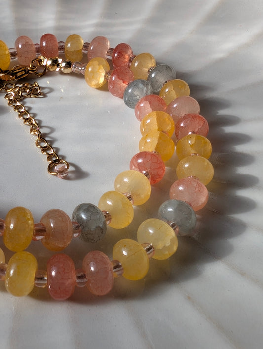 Sunrise Multicoloured Natural Stone Necklace